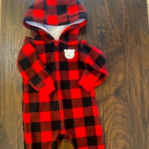 Carters Winter Buffalo Plaid Romper